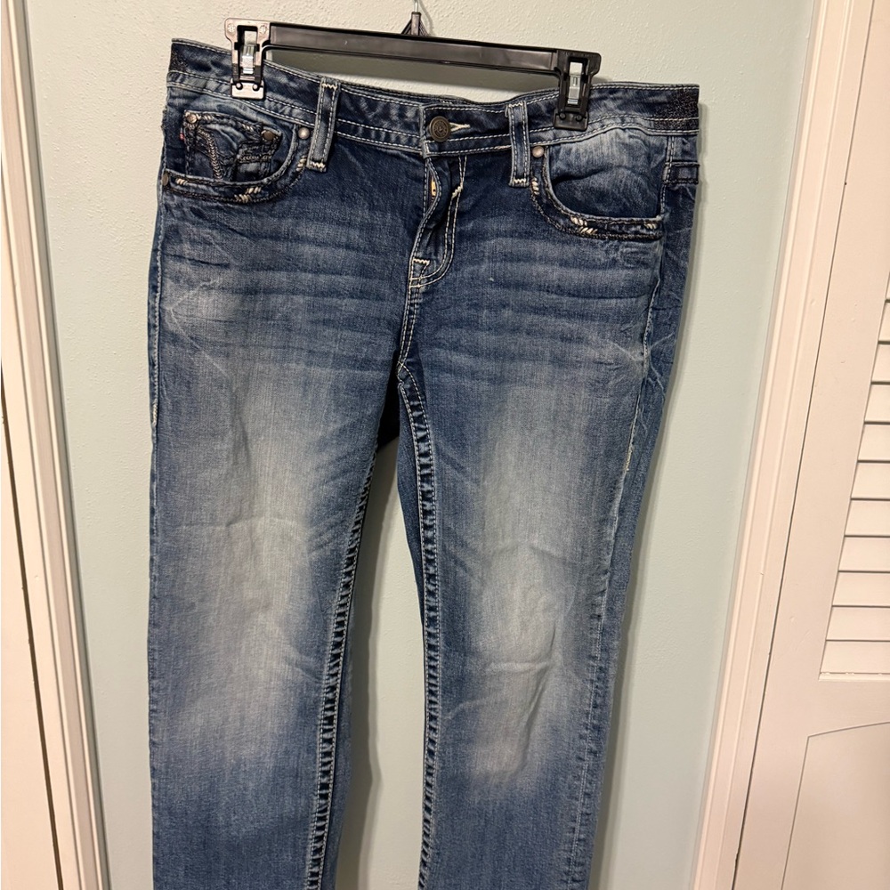 Vigoss Women's Classic Blue Straight Leg Jeans